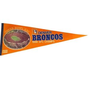 Super Bowl XXI Denver Broncos AFC Champs Flag 1986 Season